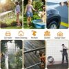 FINFEVER Garden Hose Spray Gun High Pressure Spray Nozzle 8 Adjustable Patterns Hose Pipe Spray Gun with Quick Connect Adapters Faucet Connectors