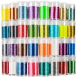 Fine Glitter for Resin, Set of 32 Colors, LEOBRO Extra Fine Resin Glitter Powder, Nail Glitter, Assorted Craft Glitter for Epoxy Resin Art, Body