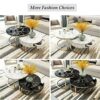 YANJ Coffee tables Nesting tables Side tables Drawer storage Side table in white marble Occasional round stand Tea table for living room Frame ma