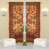 THE ART BOX Window Curtains Indian Window Drapes Set of 2 Tapestry Window Curtains Hanging Valances for Window Room Divider Green Tree 80x82 Inch