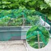 Garden Netting 4 X 10 m Green Anti Bird Netting Pond Trees Netting for Plants Protection Garden Mesh Fruit Pea Netting with 30 Pcs Cable Ties and