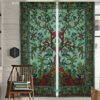THE ART BOX Window Curtains Indian Window Drapes Set of 2 Tapestry Window Curtains Hanging Valances for Window Room Divider Green Tree 80x82 Inch