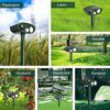 YurDoca Ultrasonic Cat Repellent, Solar Waterproof Pest Repeller Outdoor, Animal Repeller with Motion Sensor and Ultrasonic Flashing Lights, for