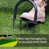 Colwelt Lawn Spike Aerator, Gardening Lawn Aerator for Compacted Soils and Lawns, Non-slip T-Handle Grass Spike Aeration with Four 9cm Solid Stee