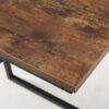 SLATIOM Sofa Side Table Mobile Living Room Table Laptop Home Office Desk With Metal Frame Color  Brown Size  52  62cm