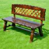 Stool 47in park garden bench anticorrosive wood retro leisure solid wood seat courtyard 23 seat weatherproof porch chair bench outdoor table and