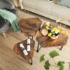 VASAGLE Nesting Coffee Table Set of 3 End Tables for Living Room Stacking Side Tables Sturdy and Easy Assembly Steel Frame Industrial Style Rusti