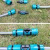 TOPWAYS Quick Release in Line Shut Off Valve for Join Garden Hose Pipe Tube, One Male and One Female Connector Valve Extender with Matching Hose