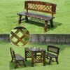 Stool 47in park garden bench anticorrosive wood retro leisure solid wood seat courtyard 23 seat weatherproof porch chair bench outdoor table and