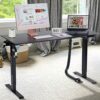 cheertech Electric Height Adjustable Standing Desk, Luxury Editon, 140 x 60cm Electric Sit Stand Desk Lifting Computer Workstation, Ergonomic Sta