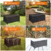 Fireowl Garden Furniture Cover Waterproof - 242x162x100cm Rectangular Outdoor 6 - 8 Seater Patio Rattan Table & Chair Set Covers- 600D Heavy Duty