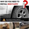 HAOMENG 4Pcs Car ABS Front Rear Mud Flap for V-w Polo 2011-2013, Mud Flaps Splash Guards Car Fender, Front and Rear Mudguards Kit Molded Fender M