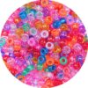 1000 Pony Beads, Beads, 6x9 mm Large Beads, Hair Beads, Beads for Hair Braids, Glitter Beads, (Pink Dream Color, Medium Pack)