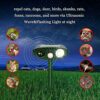 YurDoca Ultrasonic Cat Repellent, Solar Waterproof Pest Repeller Outdoor, Animal Repeller with Motion Sensor and Ultrasonic Flashing Lights, for