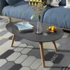 Wood Nesting Coffee TableMinimalist Sofa Side Tables Set Of 2Modern Nesting TableSide End Table For Small SpacesEasy Assemblyfor Living Room Bedr