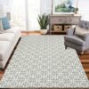 SHACOS Cotton Area Rug 120x180 cm Large Vintage Indoor Rugs for Living Room Morrocan Printed Area Rug Machine Washable Carpet Rug Woven Floor Mat