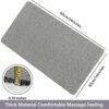Loofah Shower Mat for Inside Shower Non Slip Anti Mould PVC Bath Mat for Bathroom Wet Shower Areas (40 x 60 cm, grey)