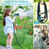 Expandable Garden Hose Pipe 15m 50ft, Hosepipes for Garden Flexible Garden Hose with 10 Function Spray Gun, 3/4" 1/2" Connector, Expanding Water