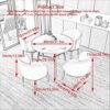 DZFURNIT Office Table and Chair Set Business Coffee Table Table and Chair Combination Restaurant Soild Wooden Round Table 80cm Office Conference