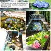 PERFETSELL 5 PCS Floating Flowers for Ponds, Artificial Foam Lotus Flowers  Fake Floating Pond Plants Realistic Water Lily Pads Ornaments for Gar
