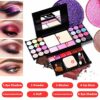 Eyeshadow Palette Makeup Palette Bright Colors Matter and Shimmer Lip Gloss Blush Brushes Cosmetic Highly Pigmented Palette for Birthday Gift