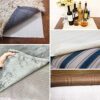 Rug Gripper for Wooden Floors Multipurpose Non Slip Area Rug Pad Mat Underlay Durable Anti Slip Rug Grips Carpet Grippers Easily Trimed for Tiles