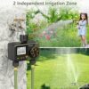 Water Timer for Irrigation, Diivoo Sprinkler Timer 2 Outlets, Automatic Hose Tap Timer, Garden Watering Systems With Rain Delay/Auto&Manual Mode