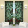 THE ART BOX Window Curtains Indian Window Drapes Set of 2 Tapestry Window Curtains Hanging Valances for Window Room Divider Green Tree 80x82 Inch