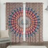 Sophia Art Indian Tapestry Living Room Shower Curtains For Bedroom Room Darkening Blackout Curtains Hippie Balcony Sheer Room Divider Window Trea
