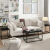 Tok Mark Traders Modern Homestead Rattan Tray Table Round Side Tables rattan design top Tray table Perfect living room accessory and ideal for re