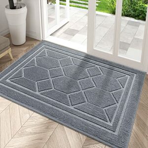 DEXI Non Slip Door Mat 50 x 80 cm,Absorbent Resist Dirt Entrance Rug,Machine Washable Floor Mat for Indoor,Outdoor,Courtyard,Front Back Door - Li