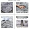 LSXU Rug For Living Room Bedroom Soft Shaggy TieDye Area Rugs Plush Fluffy NonSlip Living Room Rug Modern Indoor Home Kidsroom Decor Carpet Dark