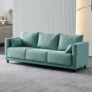 ODLA Double Fabric Sofa Home Solid Wood Upholstered Lounge Armchair 120cm Full Set Removable For Cleaning 221203ColorLight green