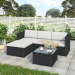 Garden Corner Sofa Rattan Furniture Set Rattan Garden Chair Table Sofa Furniture Set Corner Garden Furniture Patio Set Entertaining Set Garden Lo