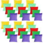 Skylety 30 Pieces Mini Colorful Cornhole Bean Bags Nylon Sack Tossing Beanbags Fun Sports Outdoor Family Games Kid Toys for Hand Toss Party Game